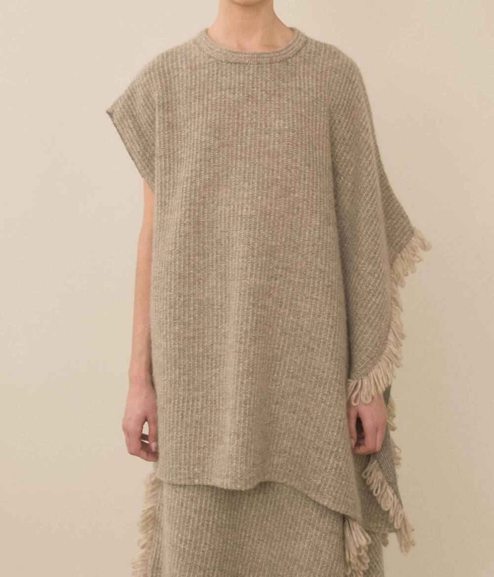 NEW LAUREN MANOOGIAN knitweave gilet in oatmeal